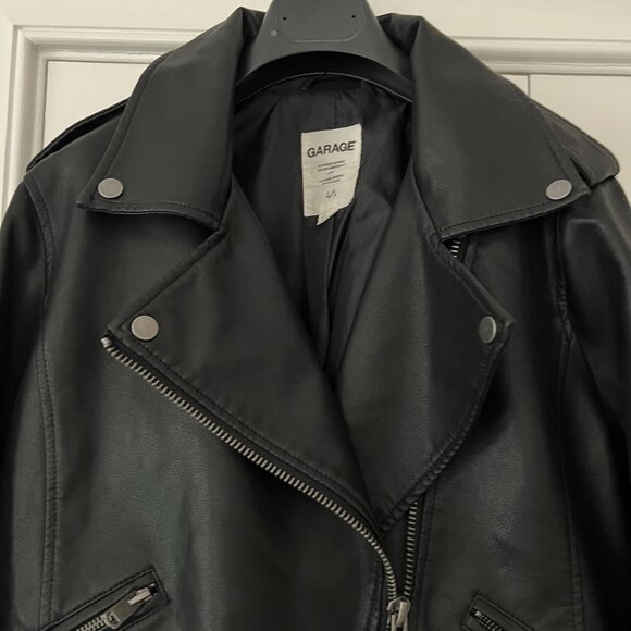 Garage Faux Leather Moto Jacket Size L - Picture 3 of 6